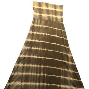 Strapless Tie dyed fitted bust swing dress